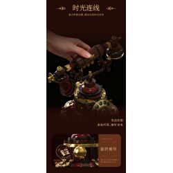 remittance H1014 Xếp hình lắp ráp ghép mô hình Băng chuyền điện thoại cổ điển tưởng tượng