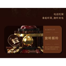 remittance H1014 Xếp hình lắp ráp ghép mô hình Băng chuyền điện thoại cổ điển tưởng tượng