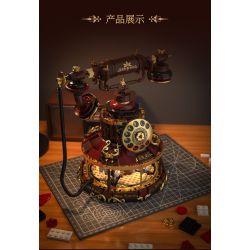 remittance H1014 Xếp hình lắp ráp ghép mô hình Băng chuyền điện thoại cổ điển tưởng tượng