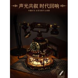 remittance H1014 Xếp hình lắp ráp ghép mô hình Băng chuyền điện thoại cổ điển tưởng tượng