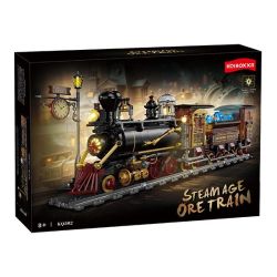 Kqiboxxr KQ302 Steam Age Ore Train Xếp hình lắp ráp ghép mô hình Kỷ nguyên của hơi nước: Tàu quặng