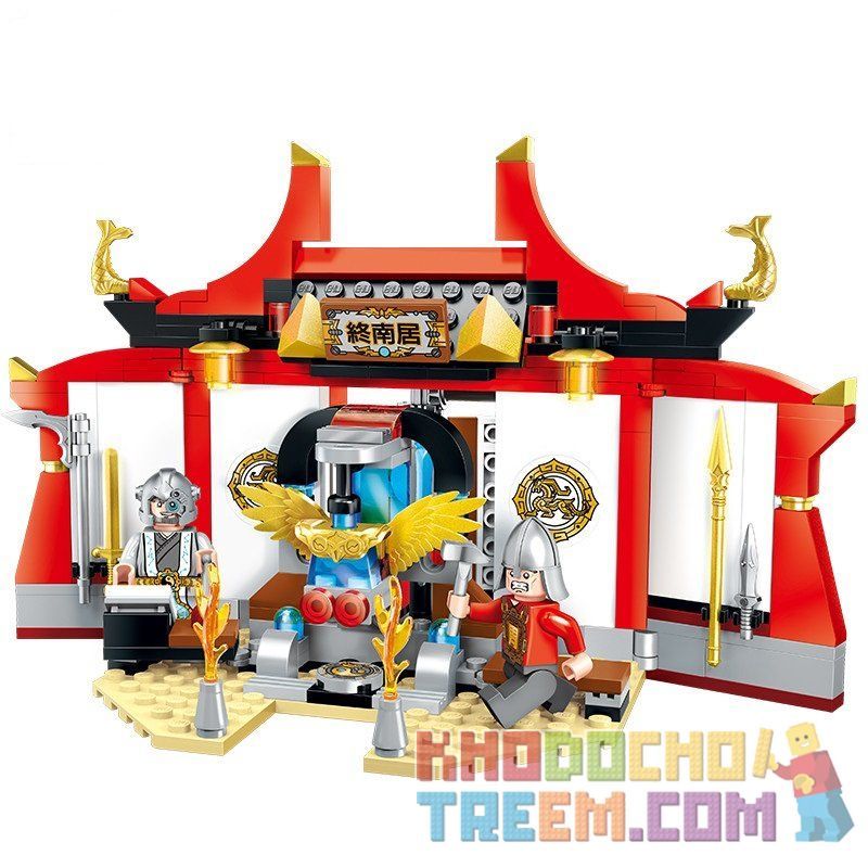 Enlighten 2205 Qman 2205 non  XƯỞNG CHẾ TẠO VŨ KHÍ bộ đồ chơi xếp lắp ráp ghép mô hình Creation Of The Gods WEAPON WORKSHOP Phong Thần 242 khối