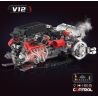 KAIYU KeeYee World K96211 Xếp hình lắp ráp ghép mô hình Động cơ Ferrari Enzo V12