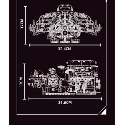 KAIYU KeeYee World K96211 Xếp hình lắp ráp ghép mô hình Động cơ Ferrari Enzo V12