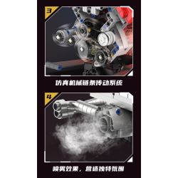 KAIYU KeeYee World K96211 Xếp hình lắp ráp ghép mô hình Động cơ Ferrari Enzo V12