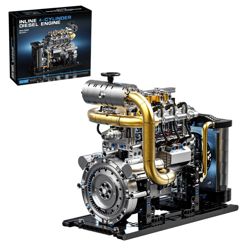 GOQI GQ-3706 4 Cylinder Engine Xếp hình lắp ráp ghép mô hình động cơ bốn thì