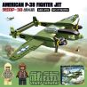KAZI GBL BOZHI KY82074 American P-38 Fighter Jet Xếp hình lắp ráp ghép mô hình Máy bay chiến đấu P-38 của Mỹ