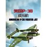 KAZI GBL BOZHI KY82074 American P-38 Fighter Jet Xếp hình lắp ráp ghép mô hình Máy bay chiến đấu P-38 của Mỹ