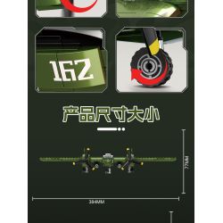 KAZI GBL BOZHI KY82074 American P-38 Fighter Jet Xếp hình lắp ráp ghép mô hình Máy bay chiến đấu P-38 của Mỹ