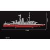 KAZI GBL BOZHI KY82075 British Revenge Class HMS Sovereign Xếp hình lắp ráp ghép mô hình Thiết giáp hạm lớp Revenge của Anh HMS Sovereign