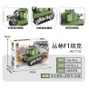 United Imagine JKC7703 Xếp hình lắp ráp ghép mô hình Q Cute Tank: Jungle F1 Tank Green Xiaomeng