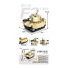 United Imagine JKC7704 Xếp hình lắp ráp ghép mô hình Q Xe tăng dễ thương: Xe tăng F2 sa mạc Huang Xiaobao