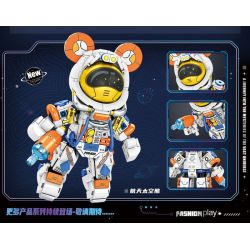 minGDi LEIBAO K2240 Xếp hình lắp ráp ghép mô hình Chương trình khám phá không gian: Gấu không gian vũ trụ