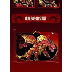 KAZI GBL BOZHI KY8150 FlameDragon Xếp hình lắp ráp ghép mô hình Thiết bị cơ khí Hỏa Long