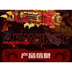 KAZI GBL BOZHI KY8150 FlameDragon Xếp hình lắp ráp ghép mô hình Thiết bị cơ khí Hỏa Long