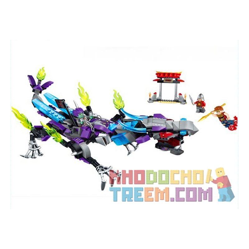 Enlighten 2211 Qman 2211 non  ĐẠI CHIẾN RỒNG bộ đồ chơi xếp lắp ráp ghép mô hình Creation Of The Gods NEZHA CONQUERS THE DRAGON Phong Thần 338 khối