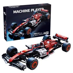 No license A012 Xếp hình lắp ráp ghép mô hình Người chơi cơ khí: Đua xe công thức 1 1:8