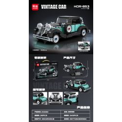 minGDi LEIBAO K2262 Vintage Car HOR-853 Xếp hình lắp ráp ghép mô hình Xe cổ Horch 853