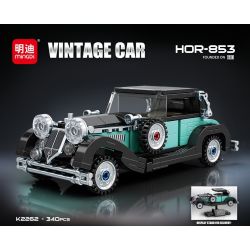 minGDi LEIBAO K2262 Vintage Car HOR-853 Xếp hình lắp ráp ghép mô hình Xe cổ Horch 853