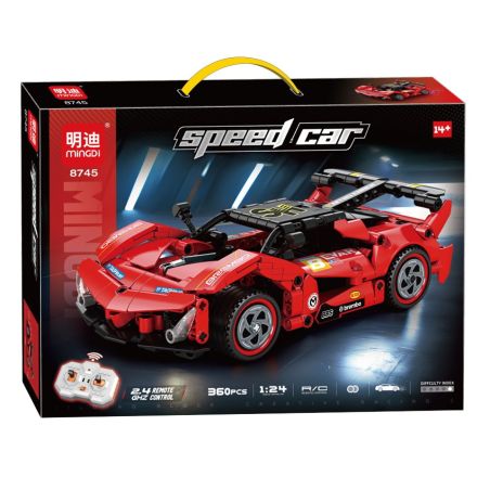 minGDi LEIBAO 8745 Xếp hình lắp ráp ghép mô hình Xe đua điều khiển từ xa 1:24
