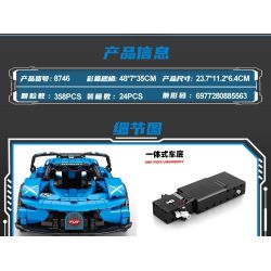 minGDi LEIBAO 8746 Xếp hình lắp ráp ghép mô hình Xe đua điều khiển từ xa 1:24