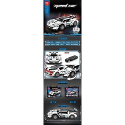 minGDi LEIBAO 8748 Xếp hình lắp ráp ghép mô hình Xe đua điều khiển từ xa 1:24