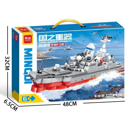 minGDi LEIBAO K3131 Xếp hình lắp ráp ghép mô hình Vũ khí quan trọng nhất của đất nước: Khinh hạm mang tên lửa dẫn đường Type 054B