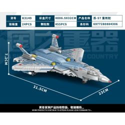 minGDi LEIBAO K3149 Xếp hình lắp ráp ghép mô hình Vũ khí quan trọng nhất của đất nước: Su-57 Felon