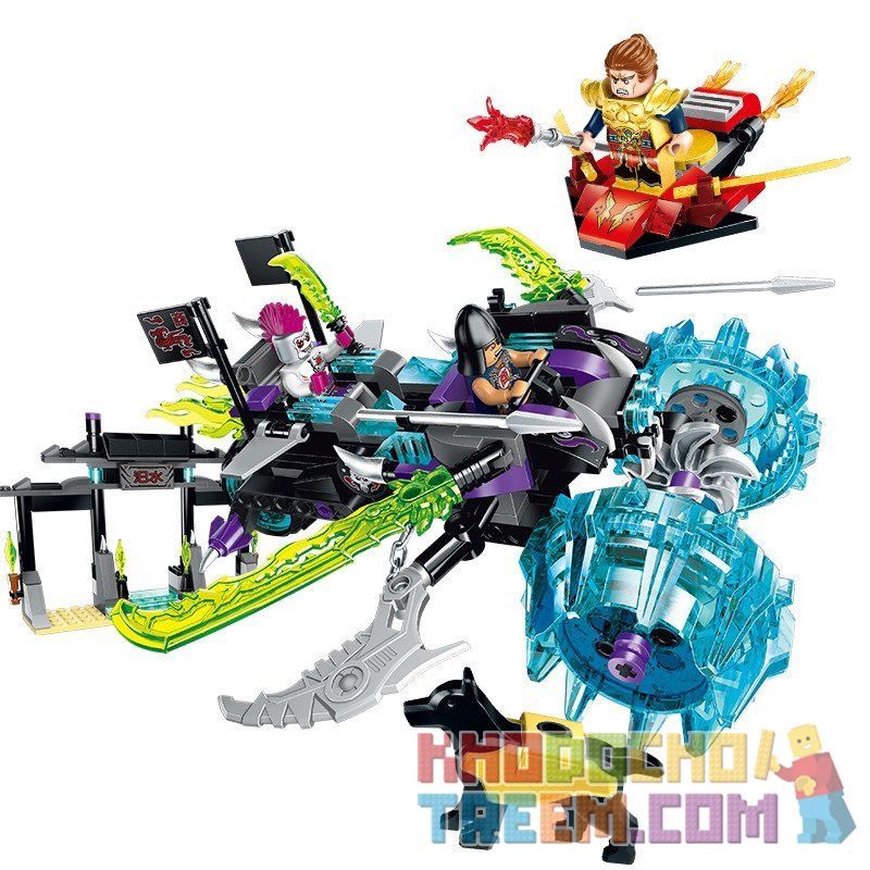 Enlighten 2212 Qman 2212 non  XE LƯỠI ĐAO bộ đồ chơi xếp lắp ráp ghép mô hình Creation Of The Gods DEMON BLADE TRUCK Phong Thần 314 khối