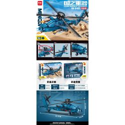 minGDi LEIBAO K3155 Xếp hình lắp ráp ghép mô hình Vũ khí quan trọng nhất của đất nước: AH-64GX Apache