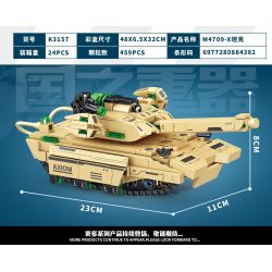 minGDi LEIBAO K3157 Xếp hình lắp ráp ghép mô hình Vũ khí quan trọng nhất của đất nước: xe tăng M4709-x
