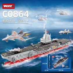 WOMA C0864 Xếp hình lắp ráp ghép mô hình tàu sân bay