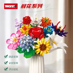 WOMA 11053 Xếp hình lắp ráp ghép mô hình bó hoa vĩnh cửu