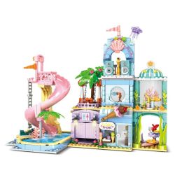 WOMA 11315 Fairy Land：Carnival On The Beach Xếp hình lắp ráp ghép mô hình Thành phố trong mơ: Lễ hội bãi biển