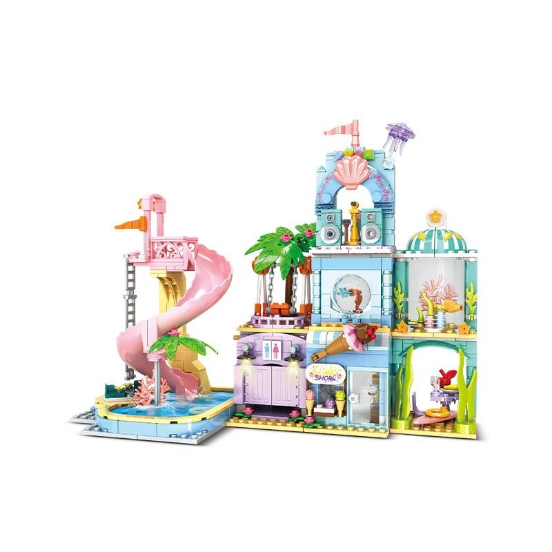 WOMA 11315 Fairy Land：Carnival On The Beach Xếp hình lắp ráp ghép mô hình Thành phố trong mơ: Lễ hội bãi biển