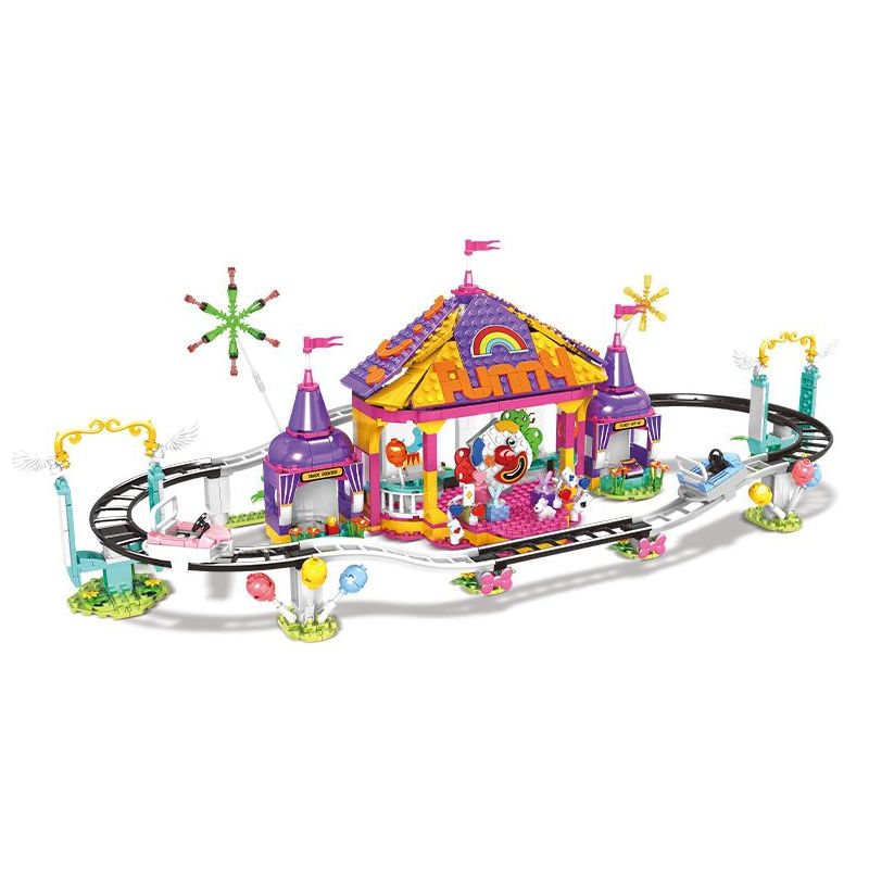 WOMA 19070 Fairy Land：Angles Merry Go Round Xếp hình lắp ráp ghép mô hình Thành phố trong mơ: Tàu lượn siêu tốc