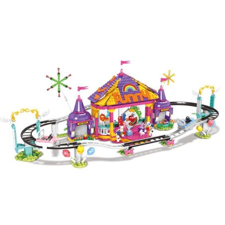 WOMA 19070 Fairy Land：Angles Merry Go Round Xếp hình lắp ráp ghép mô hình Thành phố trong mơ: Tàu lượn siêu tốc