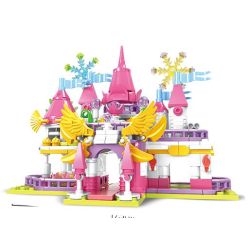 WOMA 11829 Fairy Land：Blossomspire Castle Xếp hình lắp ráp ghép mô hình Thành Phố Trong Mơ: Lâu Đài Tháp Hoa