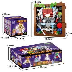 WOMA 11702 Halloween Devil Book Xếp hình lắp ráp ghép mô hình Sách ma quỷ Halloween 12 loại