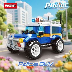 WOMA 15066 Police SUV Xếp hình lắp ráp ghép mô hình SUV cảnh sát