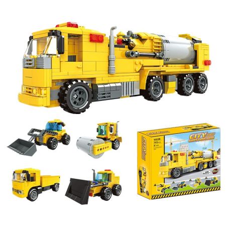 WOMA 11528 Concrete Mixer Truck Xếp hình lắp ráp ghép mô hình Xe kỹ thuật bốn trong một