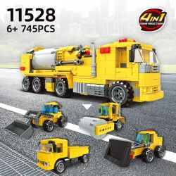 WOMA 11528 Concrete Mixer Truck Xếp hình lắp ráp ghép mô hình Xe kỹ thuật bốn trong một