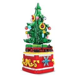 WOMA 11149 Rotating Christmas Tree Xếp hình lắp ráp ghép mô hình cây thông giáng sinh