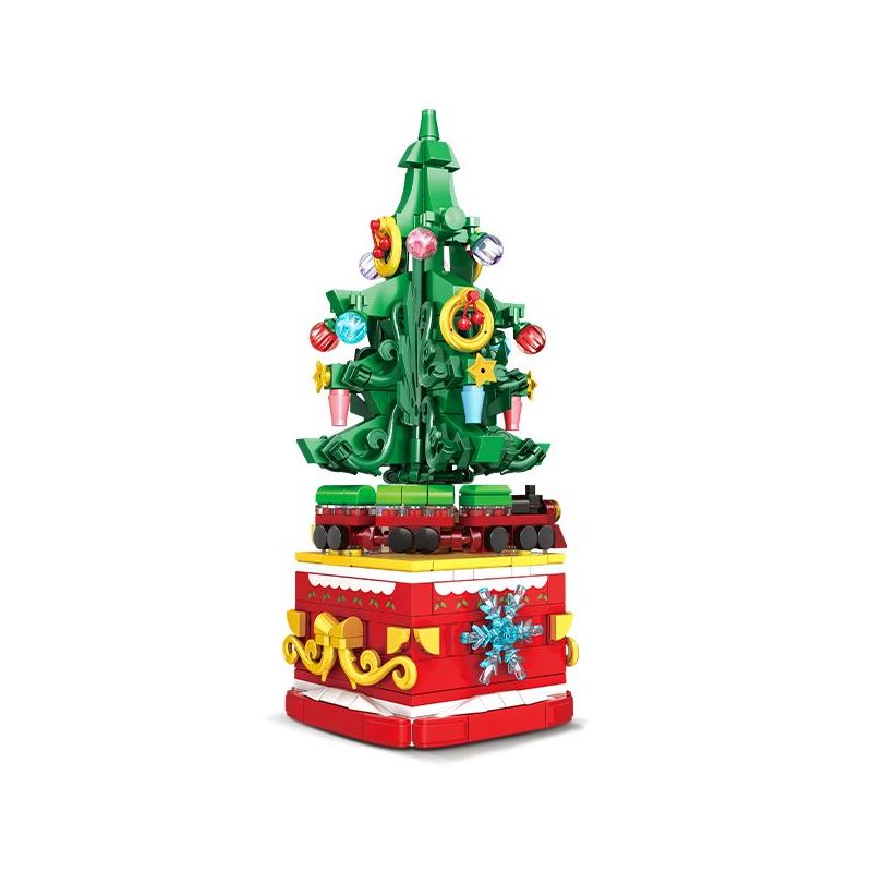 WOMA 11149 Rotating Christmas Tree Xếp hình lắp ráp ghép mô hình cây thông giáng sinh