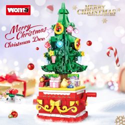 WOMA 11149 Rotating Christmas Tree Xếp hình lắp ráp ghép mô hình cây thông giáng sinh