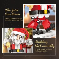 WOMA 11148 Swing Santa Claus Xếp hình lắp ráp ghép mô hình Ông già Noel