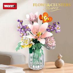 WOMA 11120 FLOWER CLUSTERS Xếp hình lắp ráp ghép mô hình bó hoa