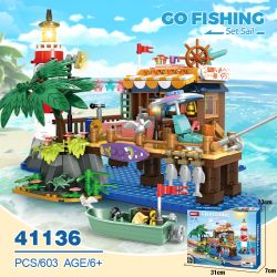 WOMA 41136 GO FISHING Xếp hình lắp ráp ghép mô hình bến tàu đánh cá