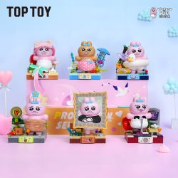 TOP TOY TC2617 Xếp hình lắp ráp ghép mô hình Cuộc sống hàng ngày của chú thỏ Pantrous 囧囧囧 Blind Box