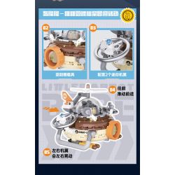 TOP TOY TC2615 Xếp hình lắp ráp ghép mô hình Câu lạc bộ trượt ván Little Parrot BEBE Dudu 4 mẫu